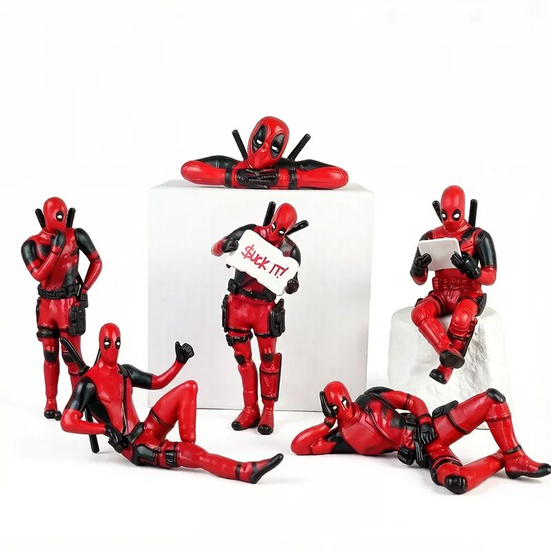 6 Stück Anime Deadpool Actionfiguren X-Men Auto Büro Zuhause Mini Handheld-Anhänger Lustige Niedliche Kindergeburtstags-Geschenke – Detail 12