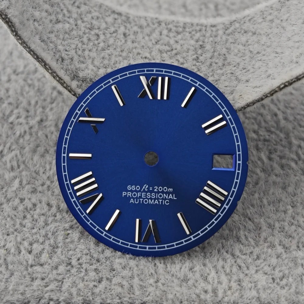 Nh35 Wijzerplaat Mat Oppervlak Log Oppervlakte Grootte 28.5Mm Romeinse Lettertype Wijzerplaat Custom Mechanisch Horloge Diy Gemodificeerde Horloge Accessoires
