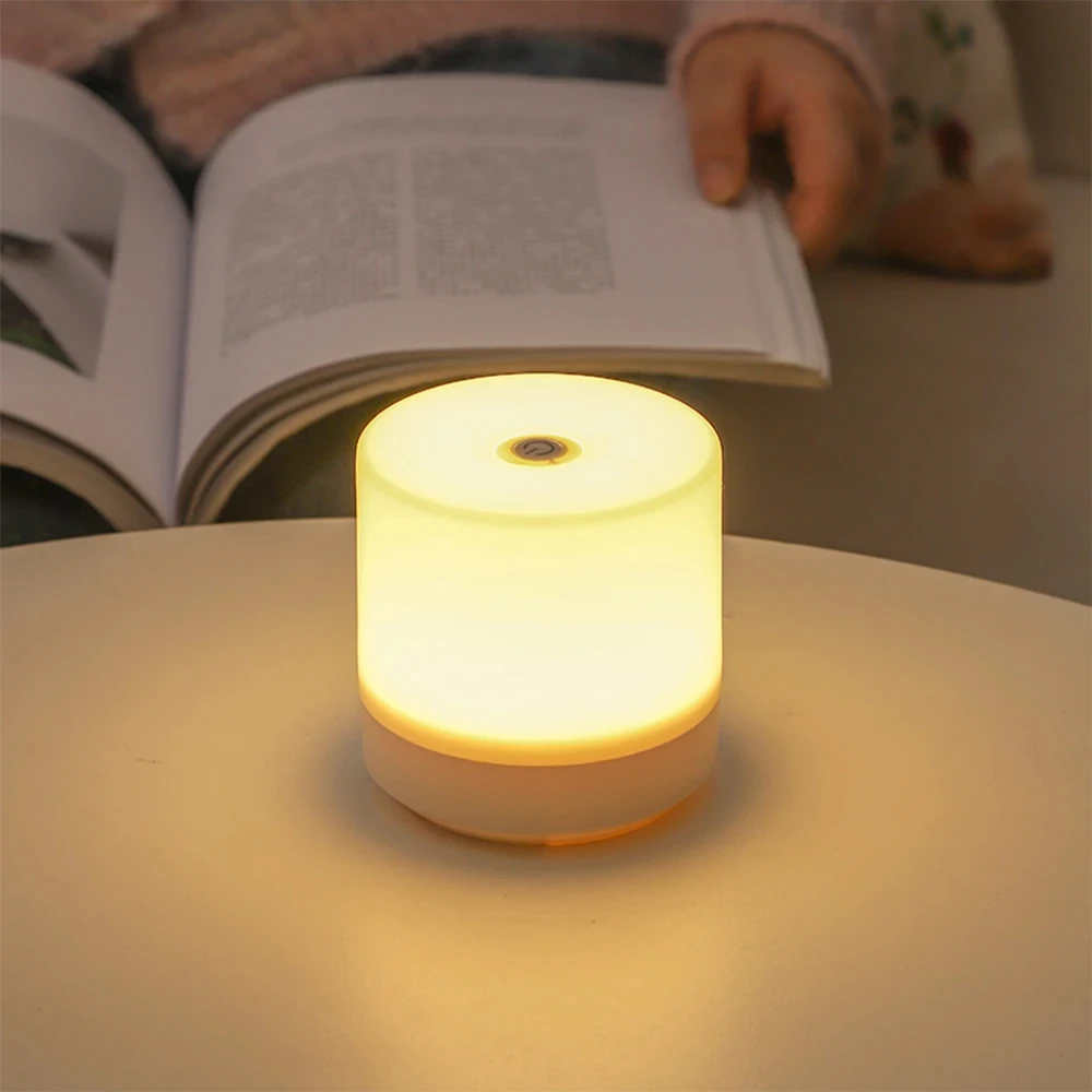 Touch Night Light Bedside Lamp Small USB Charging 3 Modes Dimming Table Lamp Bedroom Eye Protection For Kids Gift LED Book Lamp