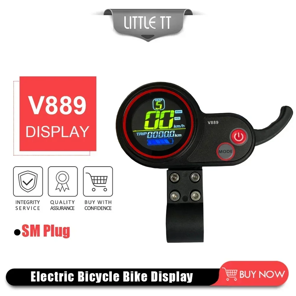 

Ebike Display Display 6PIN SM Ebike Fit For Lectric Scooter SM Electric Scooter V889 Color Display 1 Pcs Black&Red