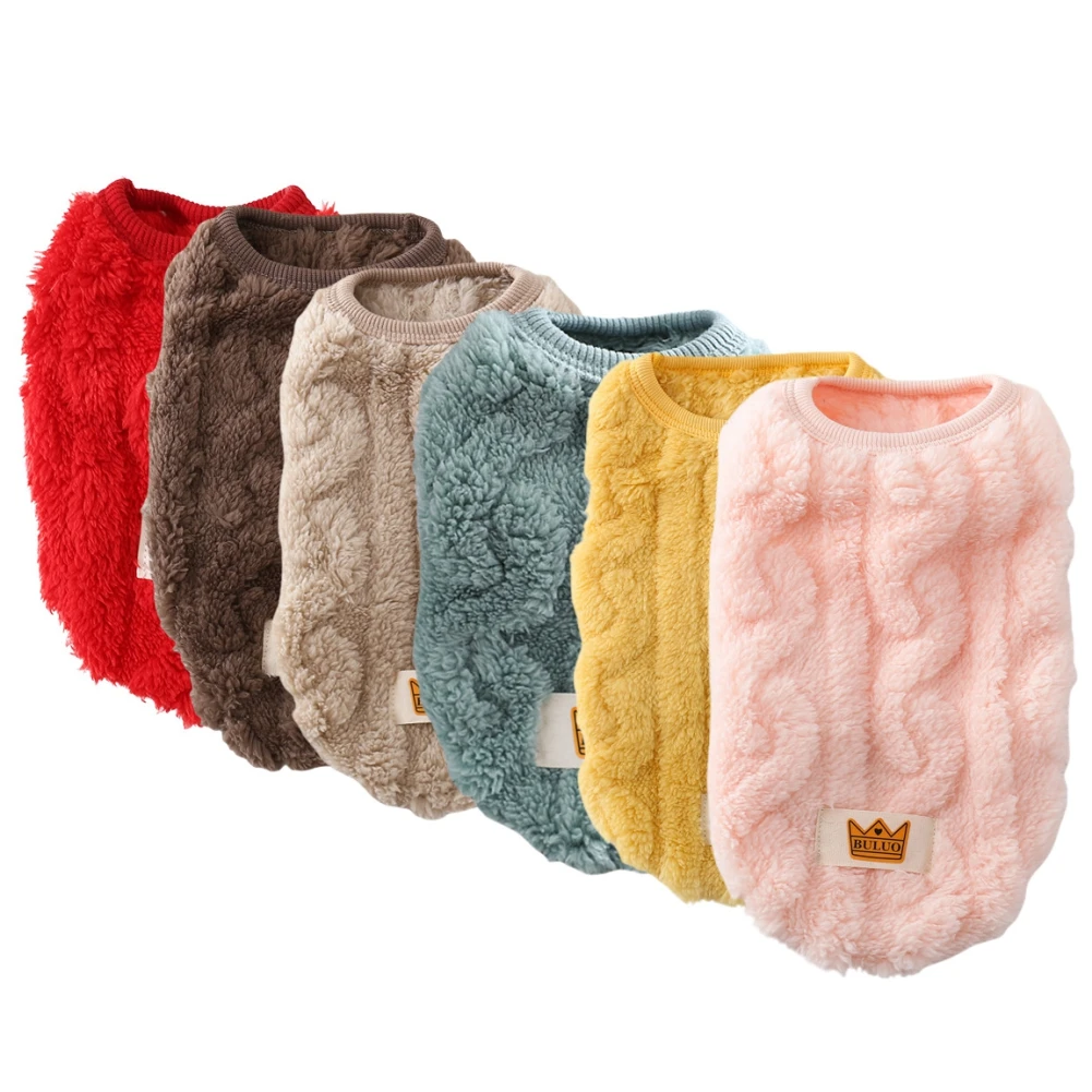 

Fleece Dog Sweaters Warm Pets Plush Vest Stretch Puppy Kitten Clothes for Winter Dog Outfit Pet Fleece Vest Fluffy Pet Clothing