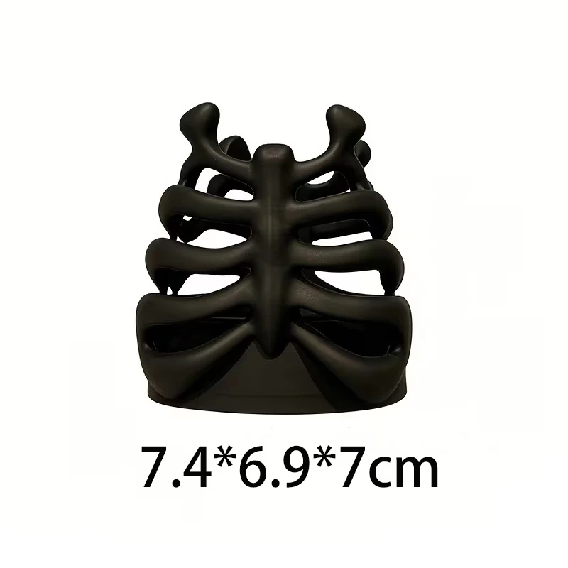 3D Printed Rib Cage Design Pen Holder Gothic Skeleton Pencil Cup Desk Organizer Office Table Decor Halloween Desktop Decorative