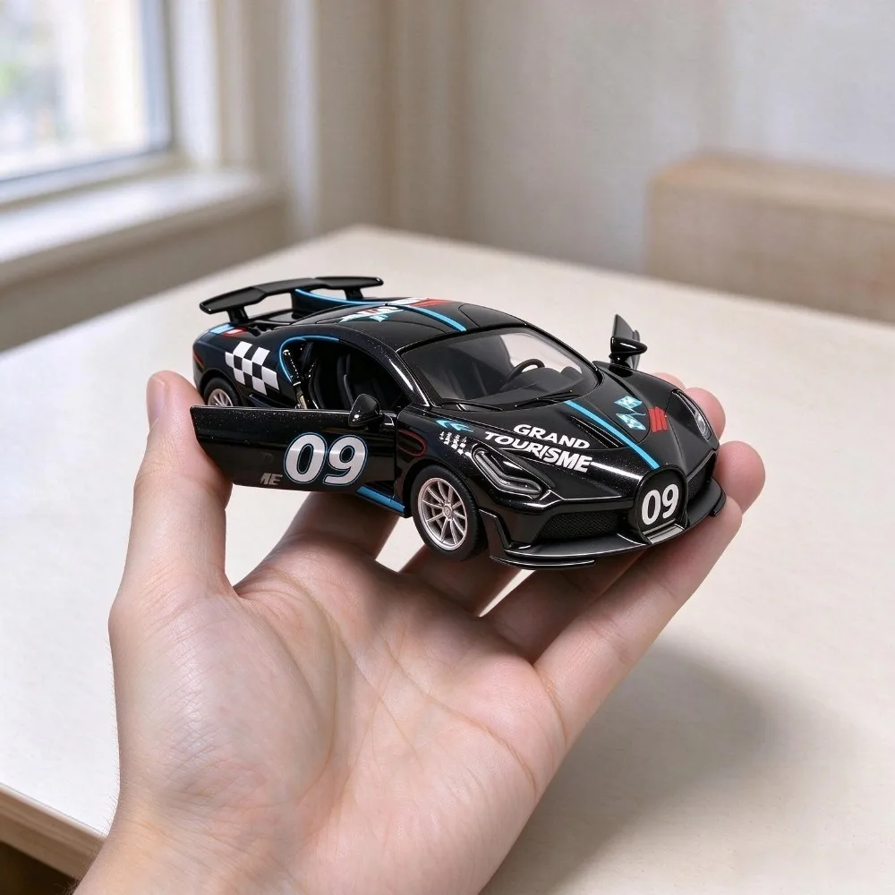 1:36 Style Diecast Sports Car Model, Openable Doors, Detailed Interior, Alloy Collectible Display Ornament, Gift for Car Hobbyis