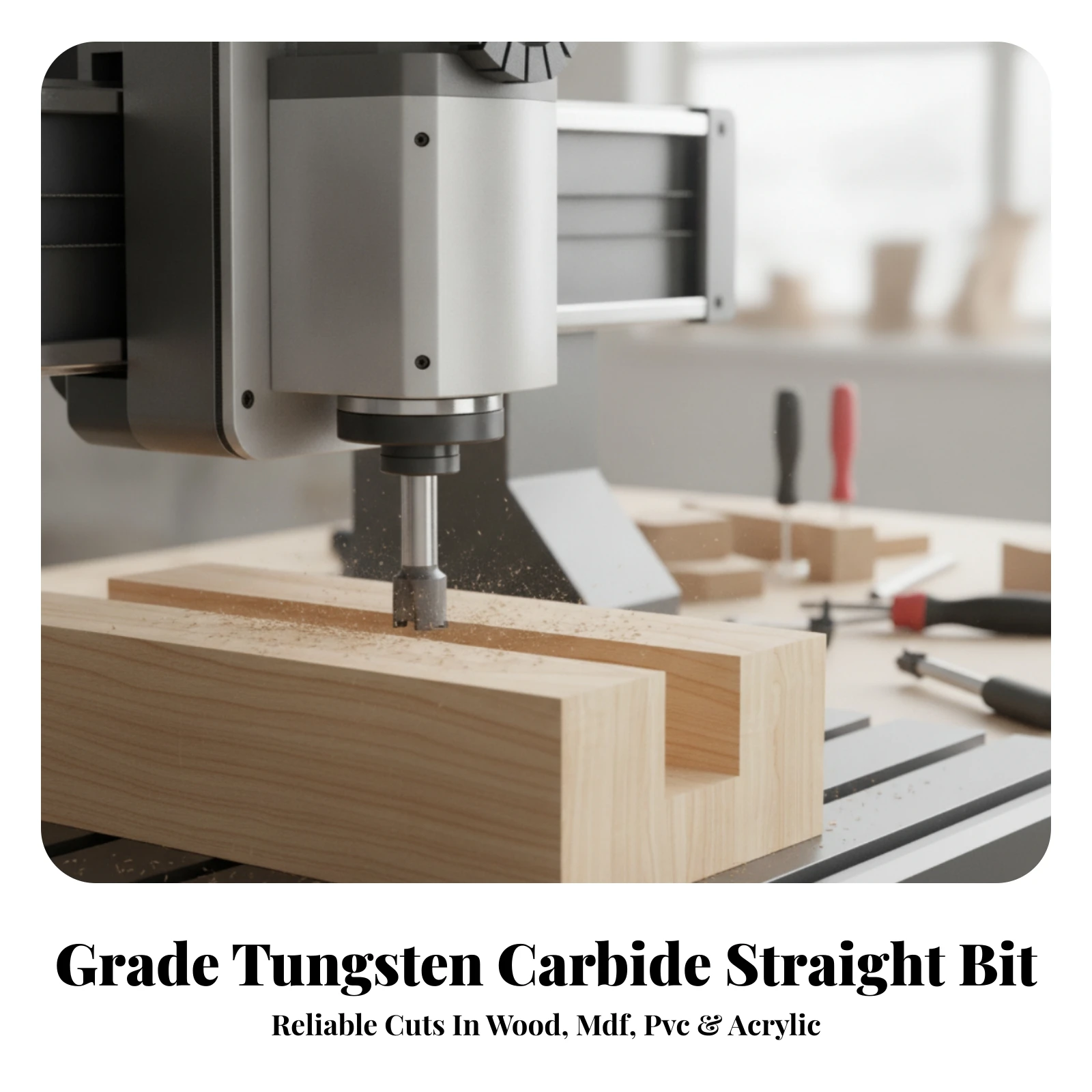 Straight Router Bit Long Straight Grooving Bit Grooving Cutter Carbide for Woodworkers, Woodworking, Engraving Machines
