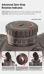 SPINA OPTICS 7-35x56 FFP 34mm Mira Táctica Topes Cero Paralaje Lateral