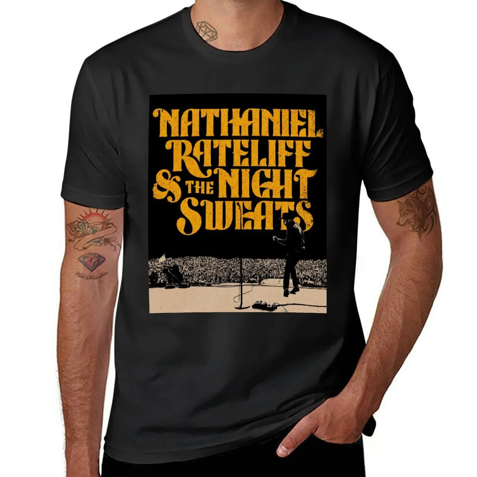 

New nathaniel rateliff live tour 2019 2020 bedakan T-Shirt graphics t shirt cat shirts oversized t shirt men