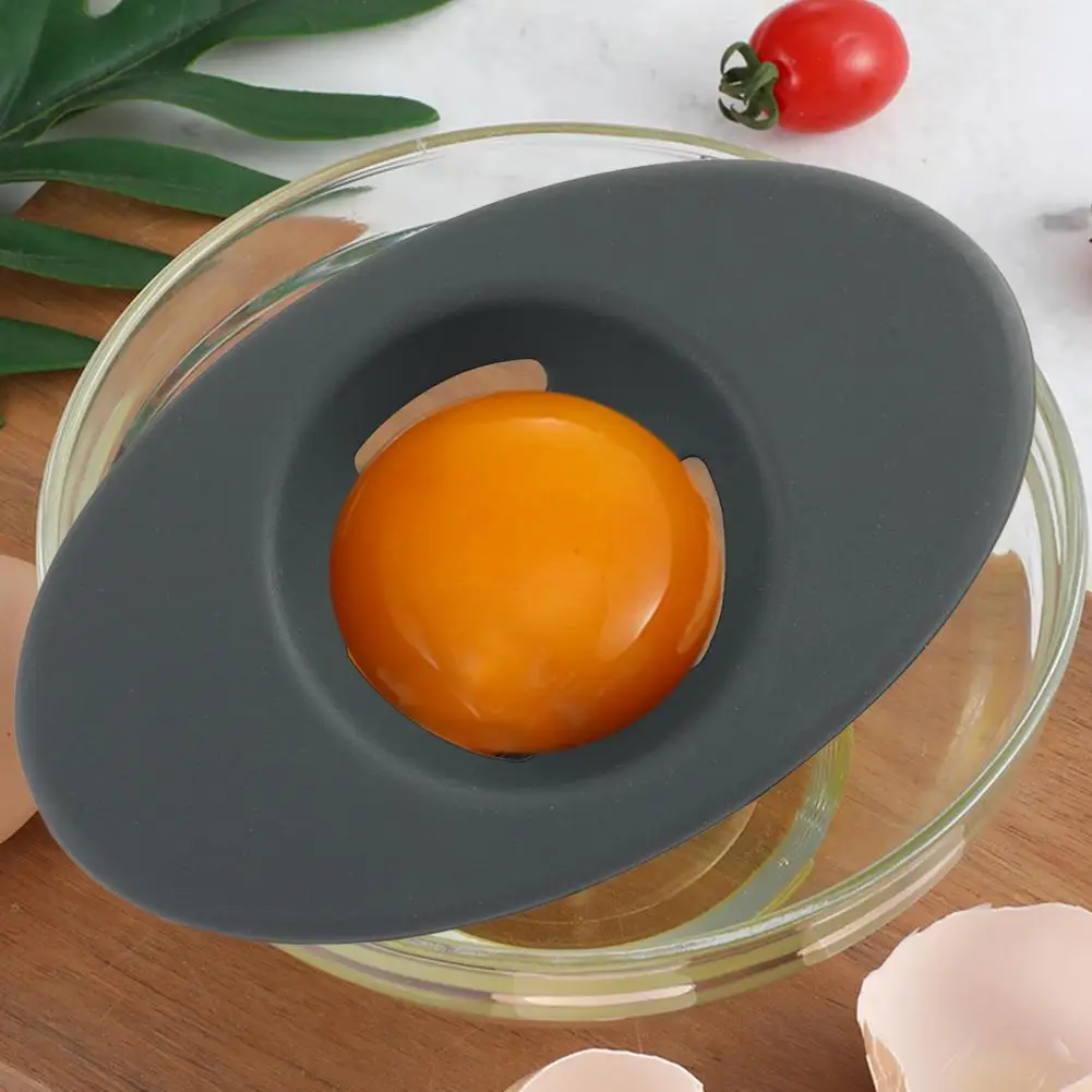 Egg White Separator Tool Silicone Egg Yolk Separator Baking 3-Slit Egg Separation Tool Kitchen Gadget