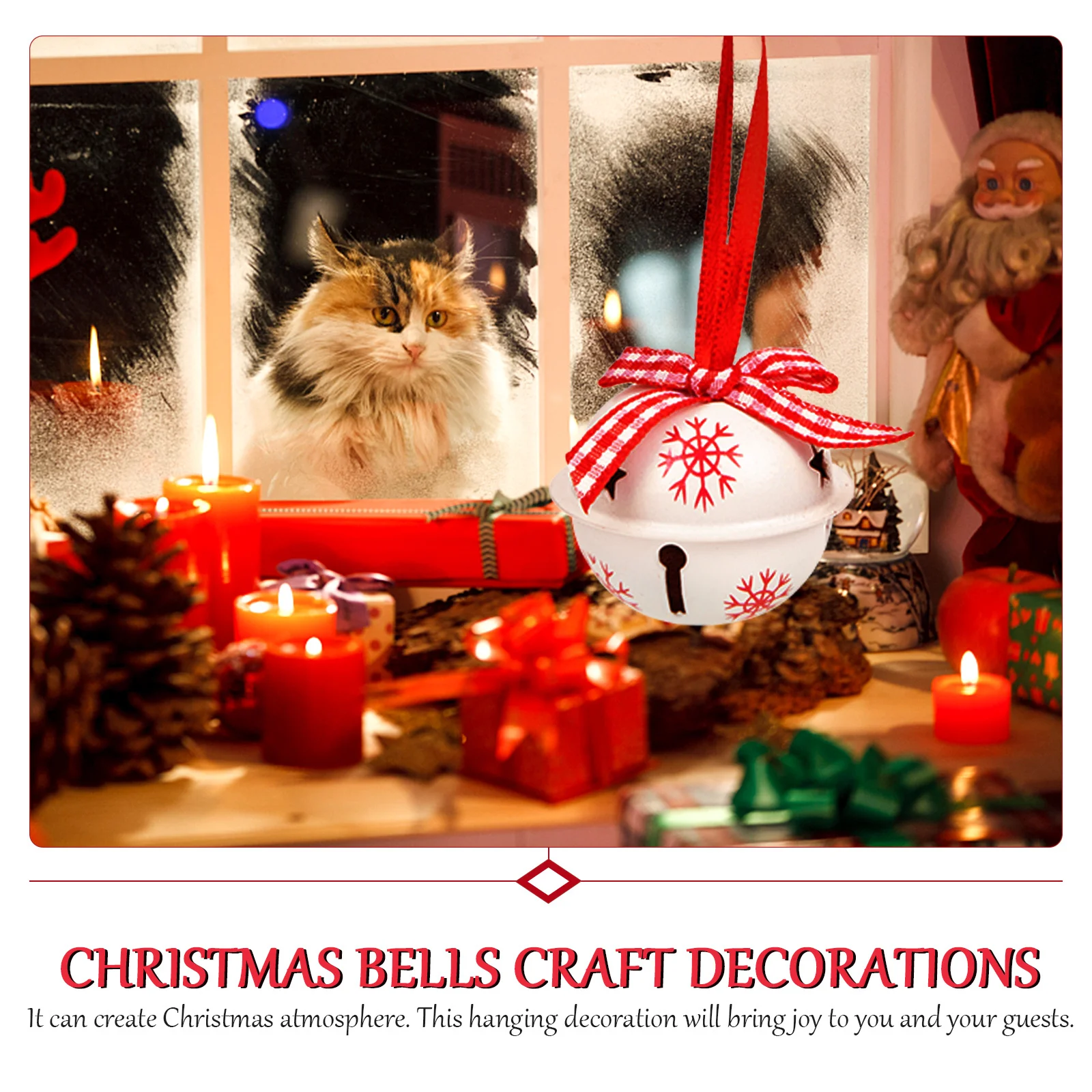 

12Pcs Christmas Bell Ornament Delicate Xmas Hanging Props for Tree Home Decor Festival Atmosphere Decorations Stained Glass