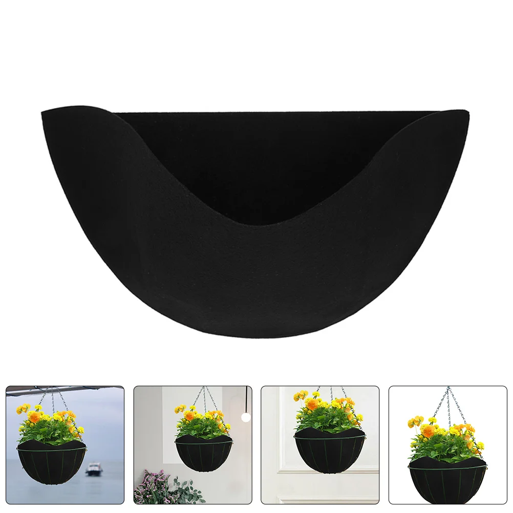 

3pcs Flowerpot For Plants Nonwoven Fabric Planter Inserts Outdoor Indoor Hanging Basket Half Round Planter Box Liner Gardening