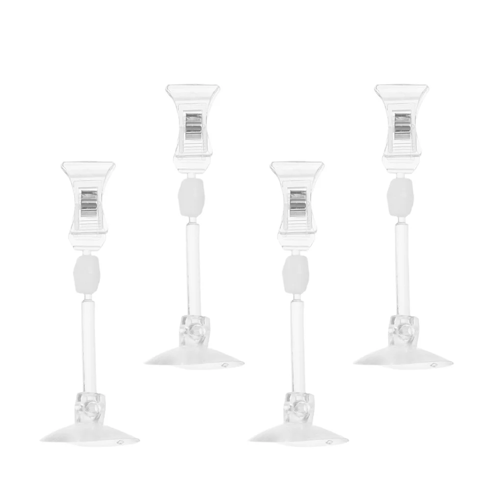 

4 PCS Feeding Clamp Fish Tank Clip for Aquarium Supplies ABS Cage Clips Suction Cups