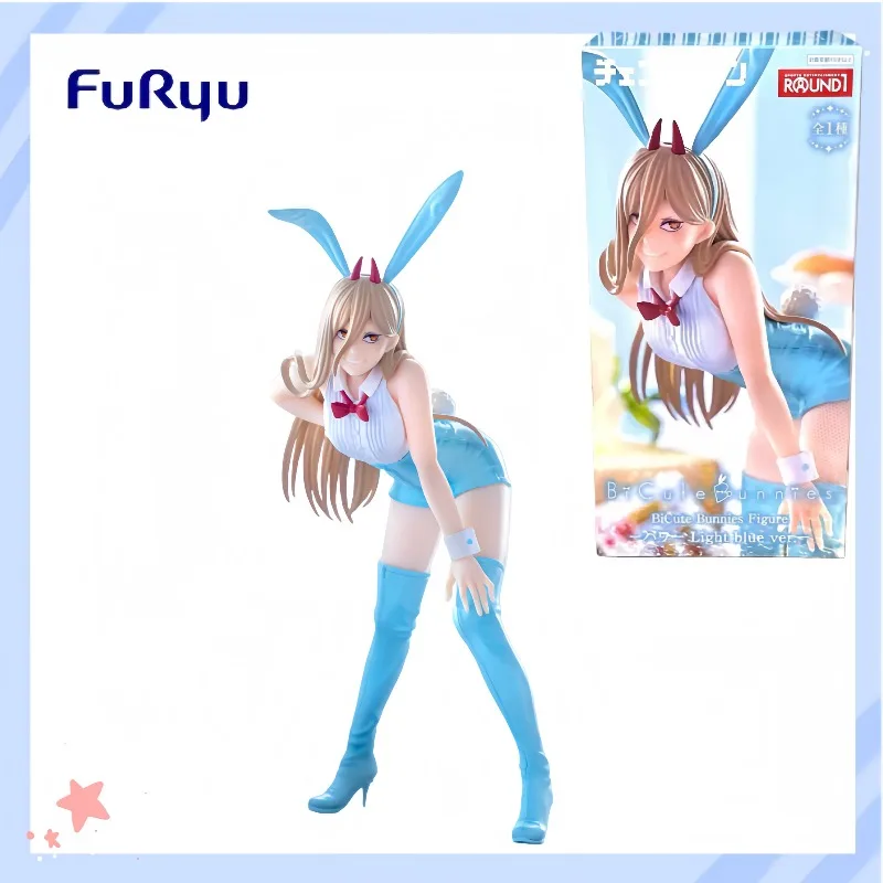 

Original Model FuRyu BiCute Bunnies Chainsaw Man 25cm Power Light Blue Figure Anime Figurine Collections Gift Collection