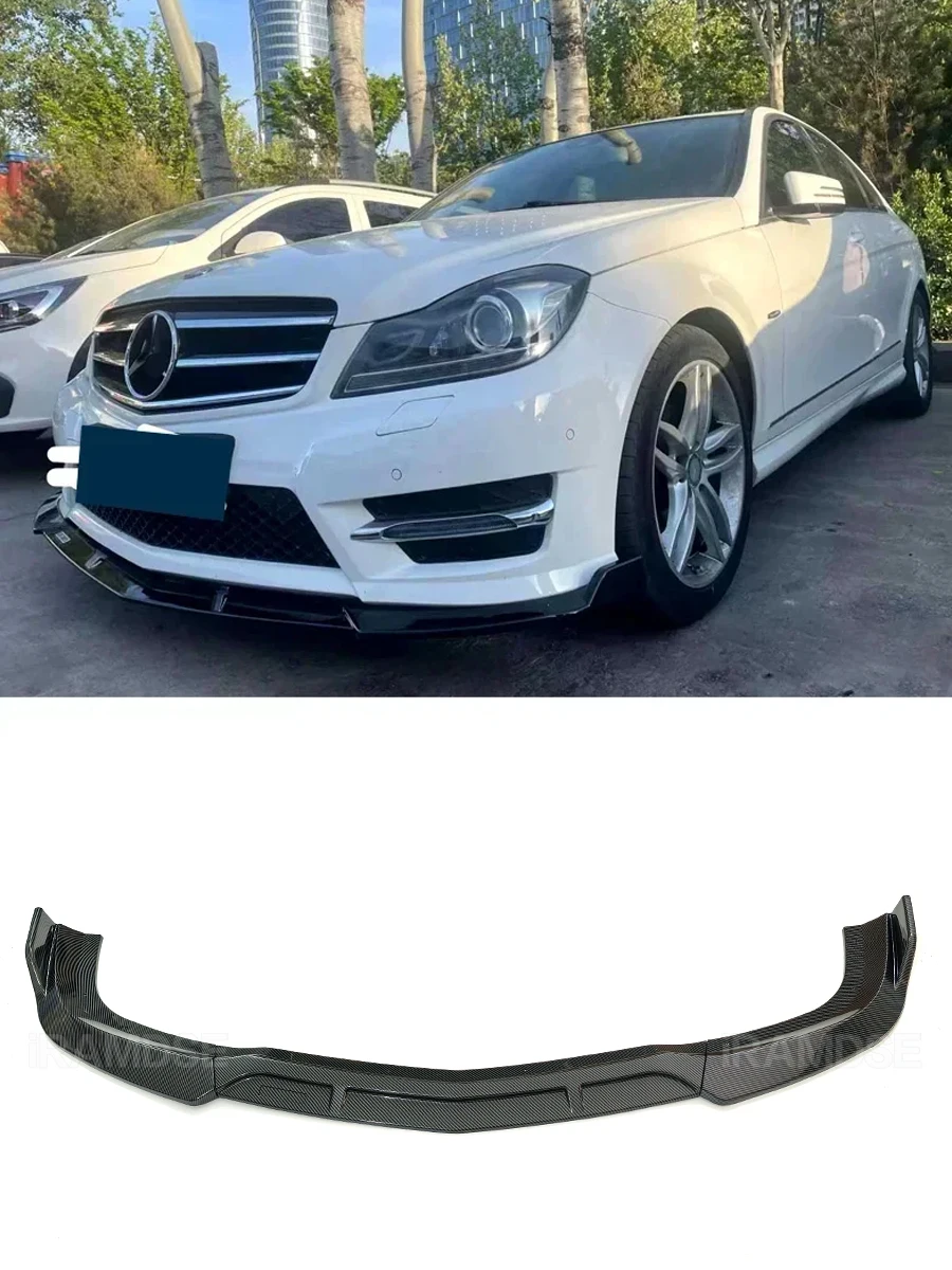 

Front Bumper Spoiler for Benz W204 Splitter 2008-2014 C200 C250 C300 C Class Skirts Lip Car Body Kit Accessory