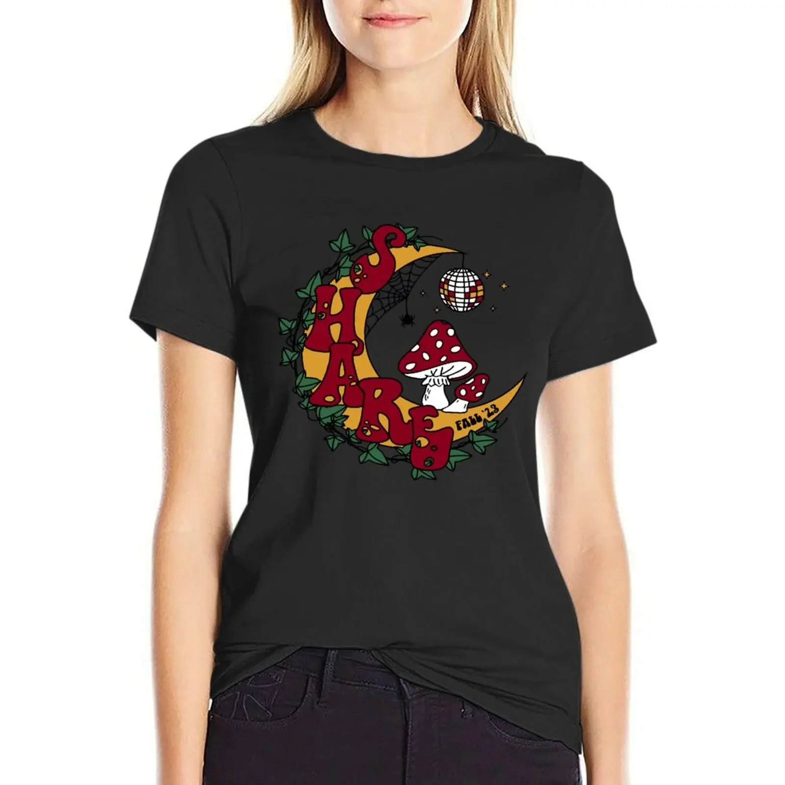 Moon Shroom_Fall 2023 T-shirt graphics summer clothes shirts graphic tees t-shirt dress for Women plus size