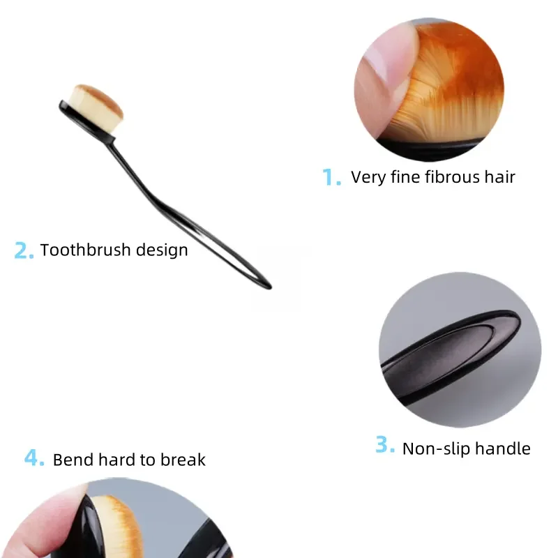 1/2/4 قطعة فرشاة كريم أساس كبيرة على شكل فرشاة أسنان أدوات مكياج احصل على سريع حتى تطبيق الكريمات والمساحيق التجميلية