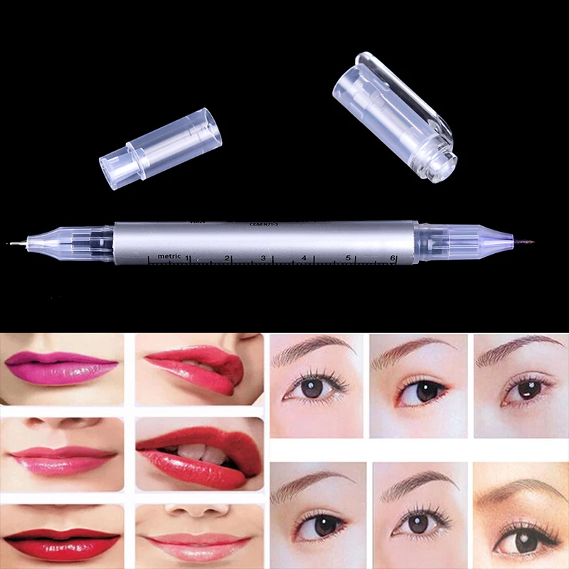 Pro Surgical Skin Marker Pen Ruler Scribe Tool Tattoo Piercing Permanent Makeup,