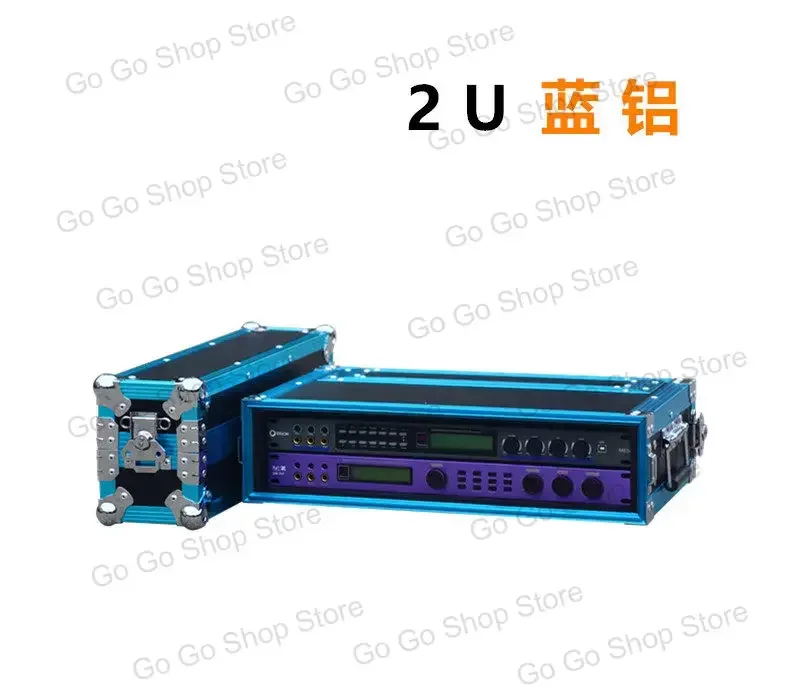 2U 3U Wireless Microphone Receiver Rack Case, Aluminum Alloy Flight Case for Mic Receiver Transmitter Studio