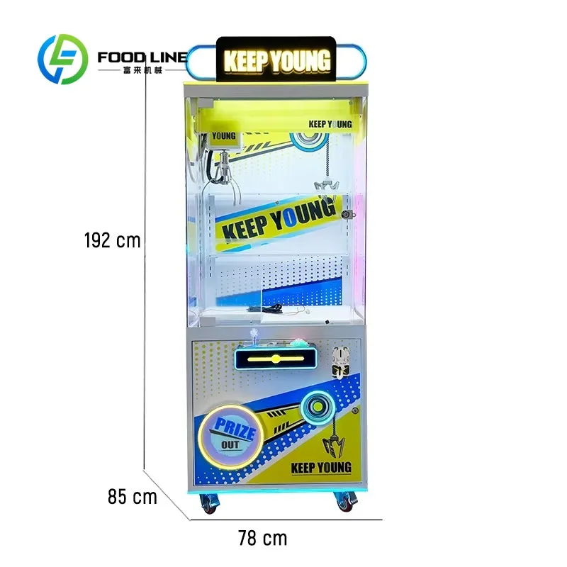 Customized Hot Selling Large Capsule Type Coin Operated Claw Crane Machine for Teddy Bear and Love Doll Toy Vending