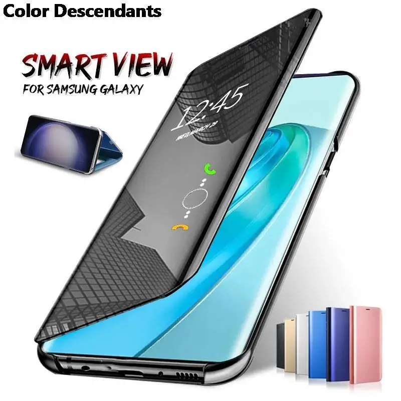 Flip Smart Mirror Leather Case For Samsung Galaxy A05S Magnetic Stand Book Coque Sumsung A 05S A05 S 4G 2023 6.7