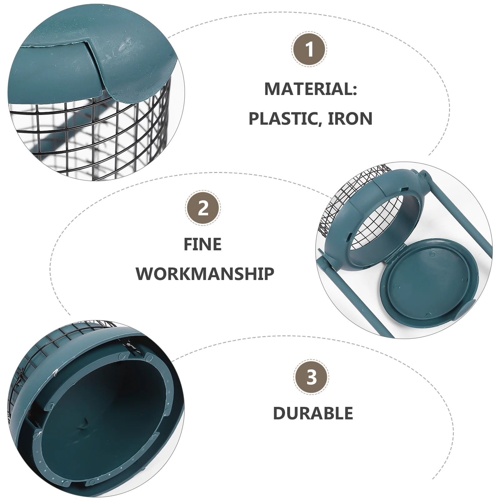 

1Pcs Durable Outdoor Bird Feeder Hanging Container Garden Ornament Attracts Birds Eco Friendly Gift for Nature Lovers