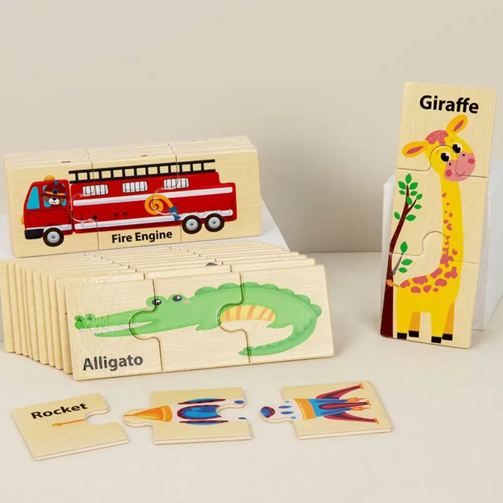 

Wooden Material Wooden Puzzle Tangram Shape Cartoon Design Animals Puzzle Game Educational Function Jigsaw Type