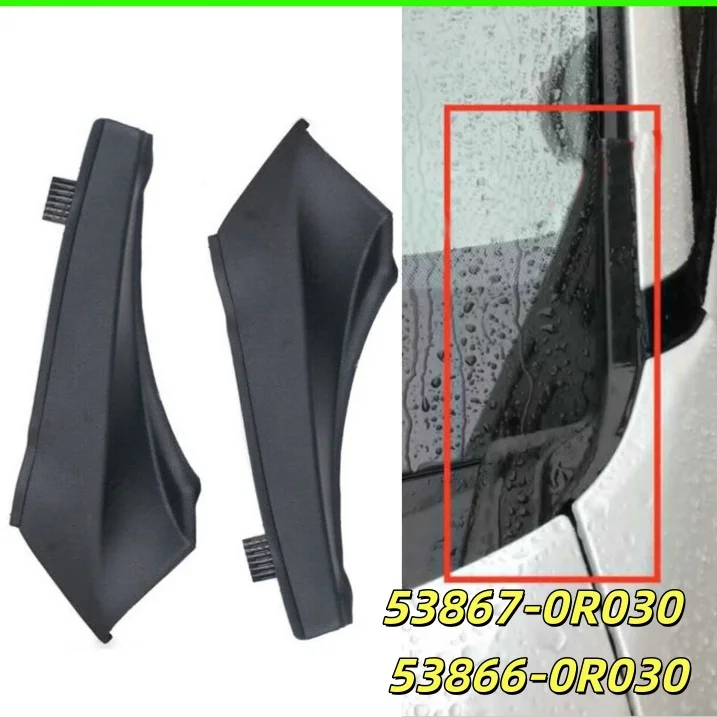 

1Pair Car Front Windshield Corner Deflector Wiper Side Cover Extension Cover 53867-0R030 53866-0R030 For Toyota RAV4 2013-2018