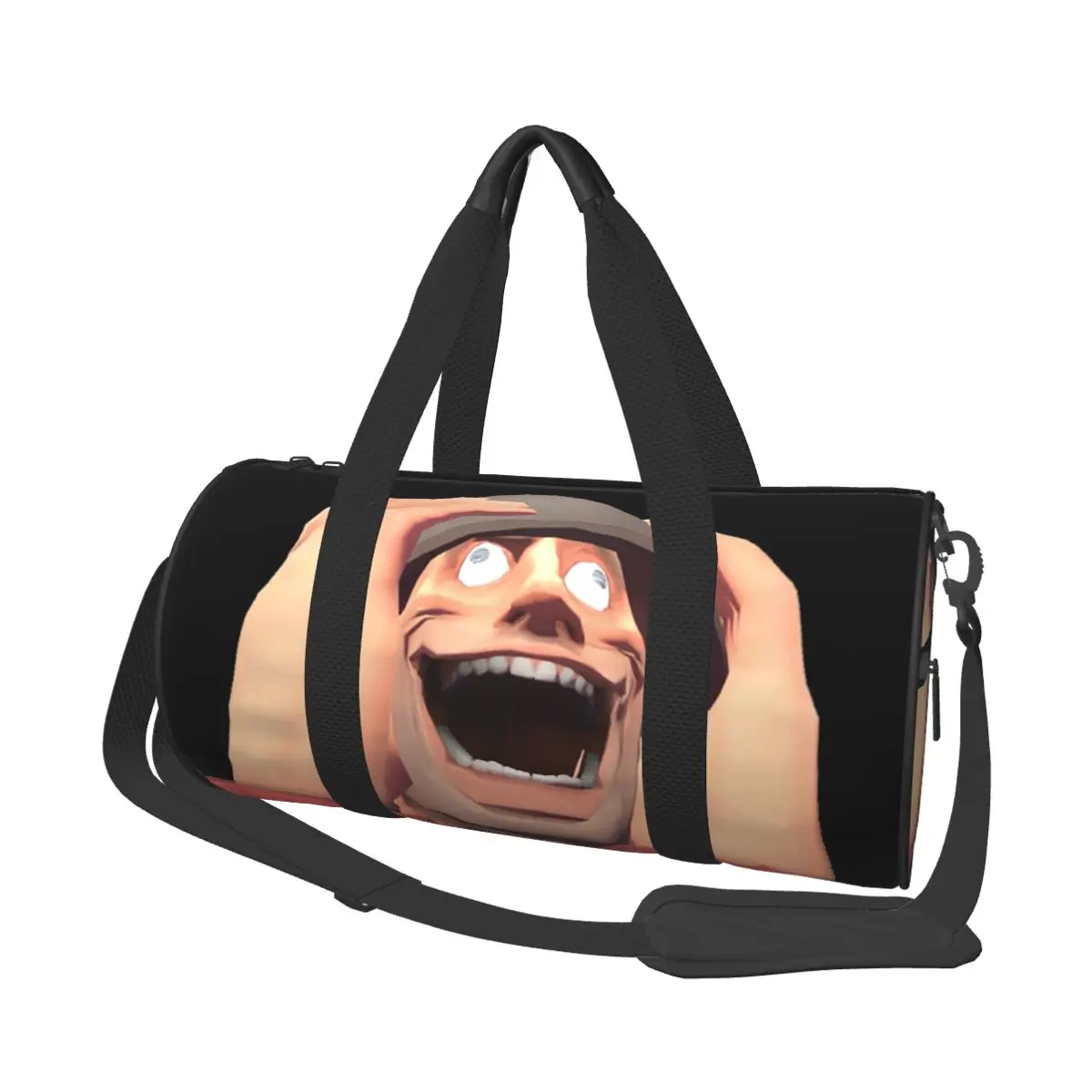 

Team Fortress TF2 Soldier Gmod Face Crazy Funny Meme RED Large Duffle Gym Bag Waterproof Duffle Travel Bags Fitness bag