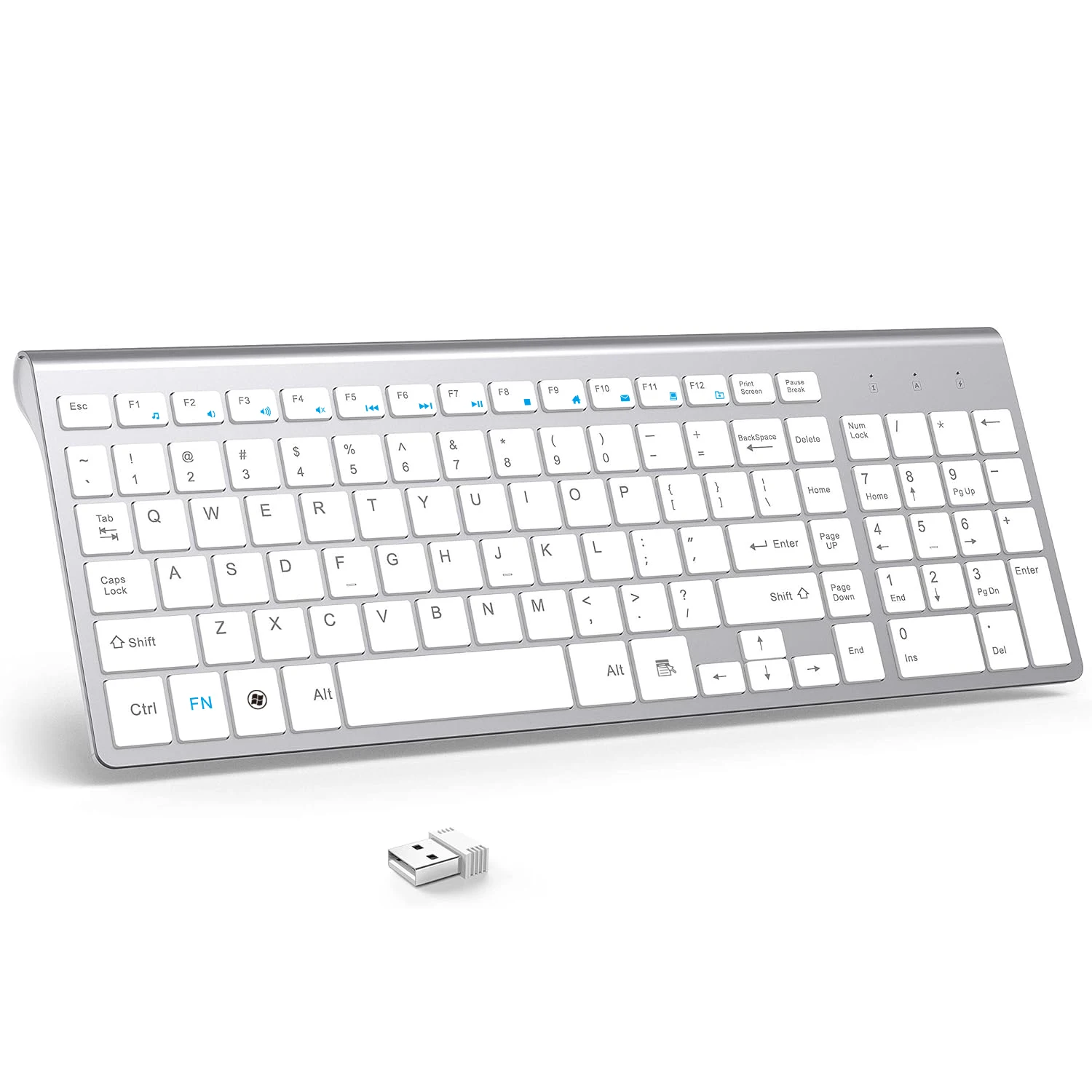 

Multiple Languages ​​Available Wireless Keyboard 2.4G Slim and Compact Wireless Keyboard with Numeric Keypad for Laptop Computer