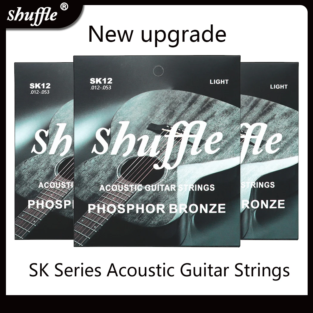 SK12 Shuffle 6pcs/set Folk Guitar Strings High Carbon Steel Core Hexagonal Alloy Wire Acoustic Guitar Parts & Accessories