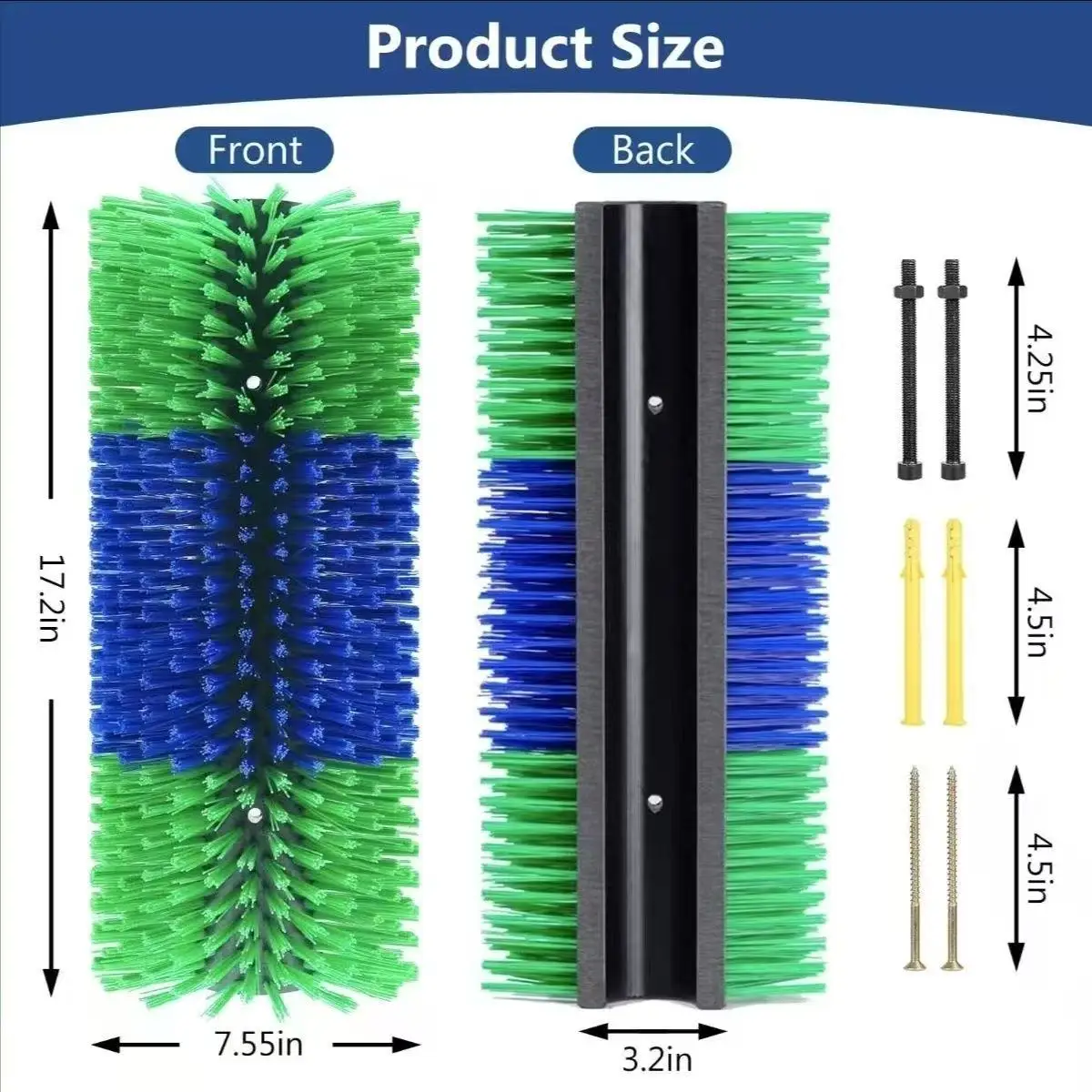 Livestock Grooming Brush Deep Massage Grooming Tool Quick-Connect System For Cow Horse Goat Sheep Itch Relief Back Scratching