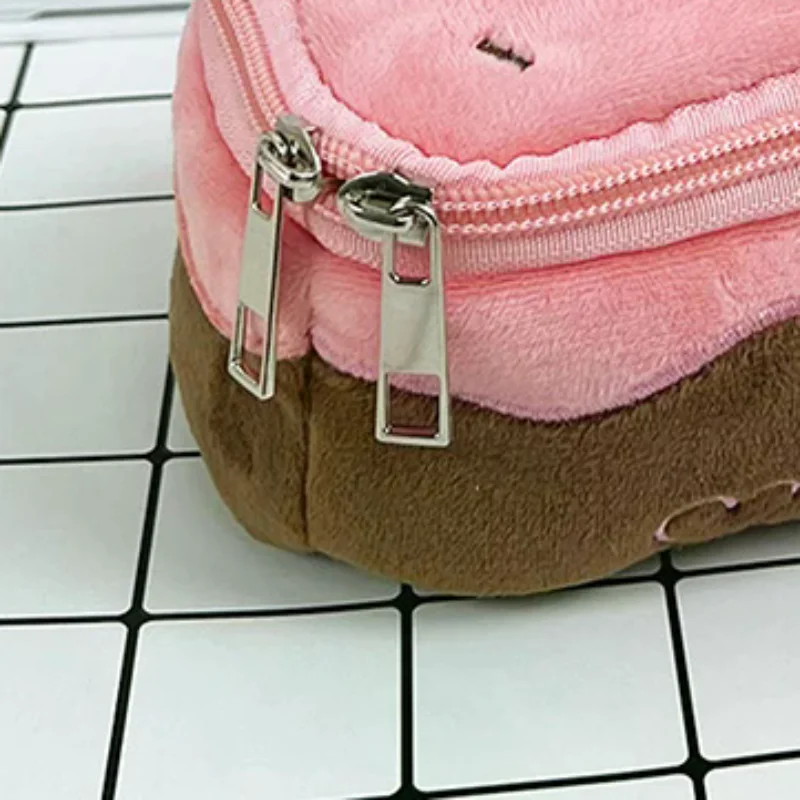 

Cute Plush Cherry Cake Pencil Case High Value Large Capacity Cosmetic Bag Student Stationery Bag Storage Bag