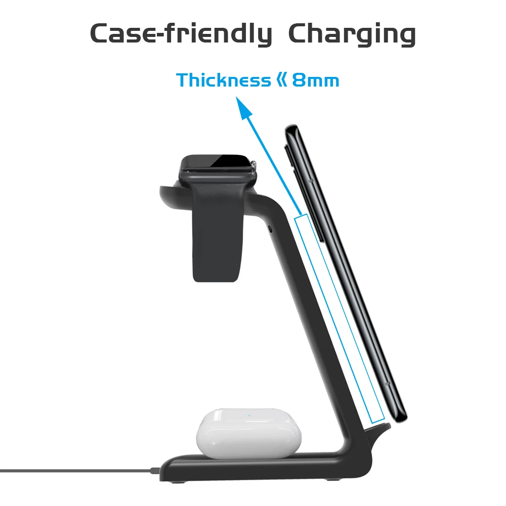 Universal Wireless Charger 3 in 1 15w Fast Charging Station for iphone 12 13 14