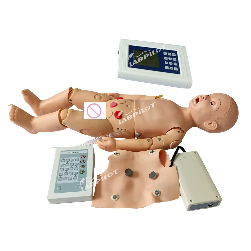 

PALS 1-year-old Child Nursing Manikin CPR First Aid Training Auscultation ECG Defibrillation Teaching Simulator