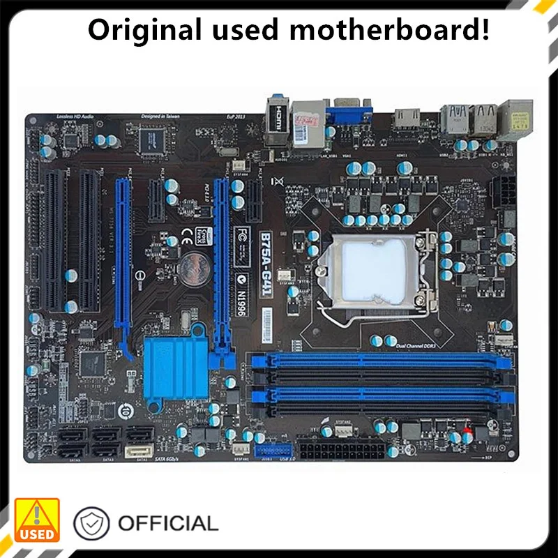 

For B75A-G41 Computer Motherboard LGA 1155 DDR3 For Intel B75 P8B75 Desktop Mainboard SATA II PCI-E X16 Used