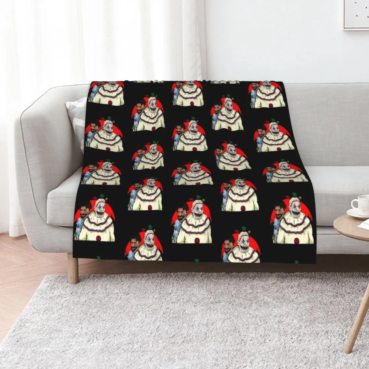 

Freak Show Dandy & Twisty the Clown AHS Season 4 Throw Blanket manga Furrys Hairys Thins Blankets