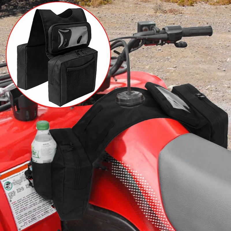 ATV UTV Motorcycle ATV Tank Saddle Bag with Waterproof Phone Storeage Bag Storage Pack Luggage Bag