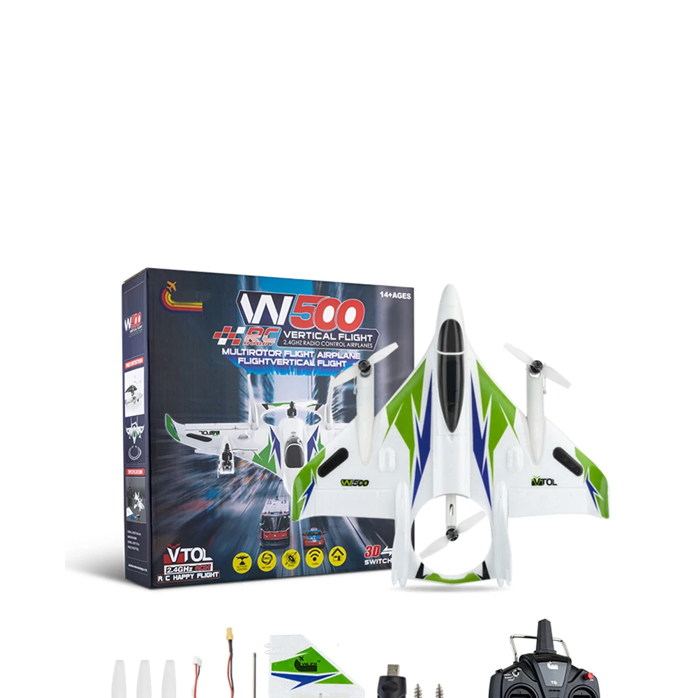 Yuxiang W500 fixed-wing six-channel brushless multi-function vertical take-off and landing aerobatic aircraft