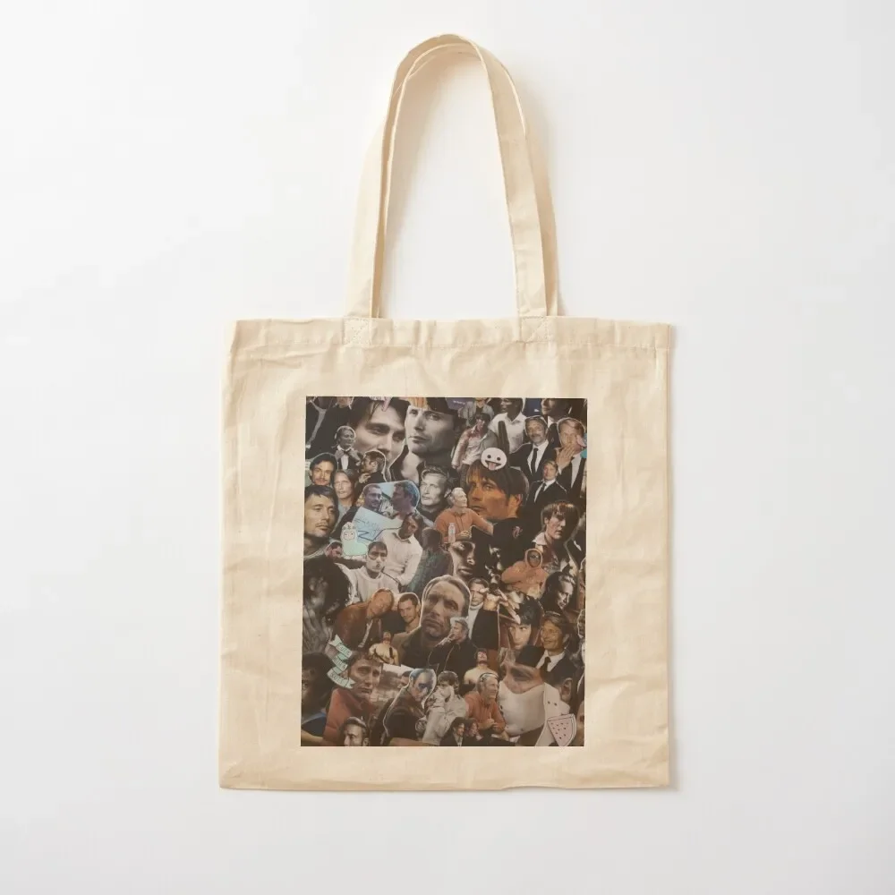 Mads Mikkelsen Collage Tote Bag Custom bag Beach bag free delivery bags