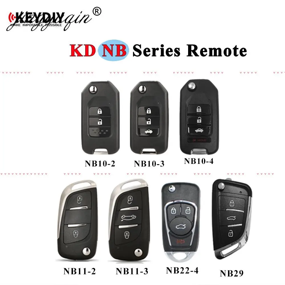 KEYDIY NB Series Multifunction Car Remote Universary Key with Chip NB10-2/3/4 NB11-2 NB11-3 NB22 NB29 for KD-X2 KD900