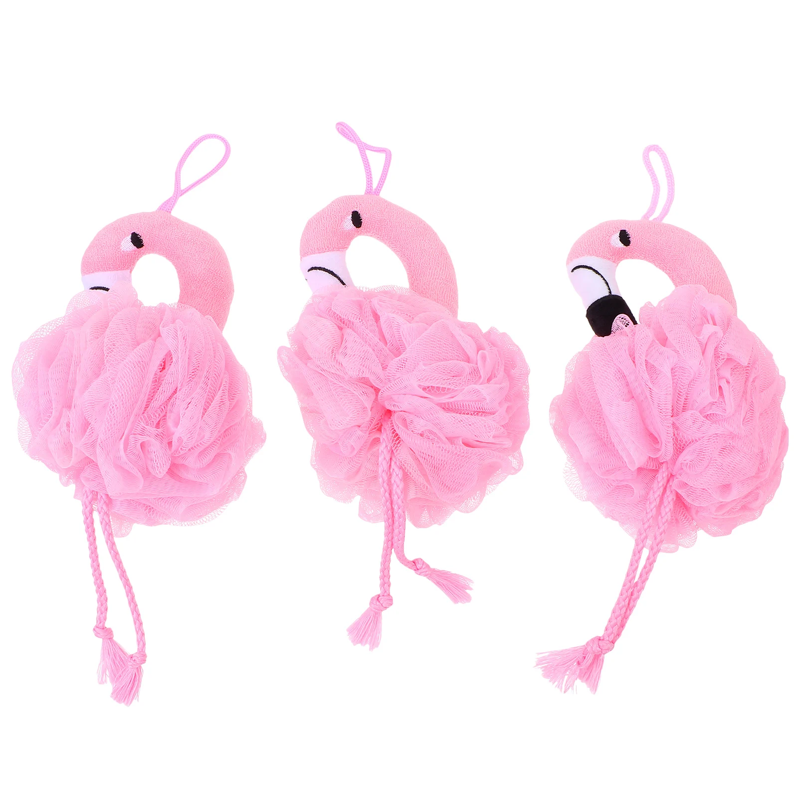 

3pcs Flamingo Bath Balls Cartoon Shower Sponge Puff Animal Bath Flowers Kids Bathing Soft Skin Gentle Massage Deep Clean