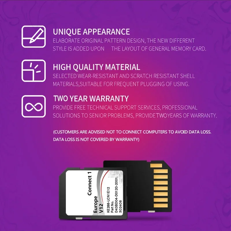 C1 V12 Connect 1 LCN1 V12 SD Navi for Nissan 8GB 16GB 2022 Map Card Europa UK Navigation Card
