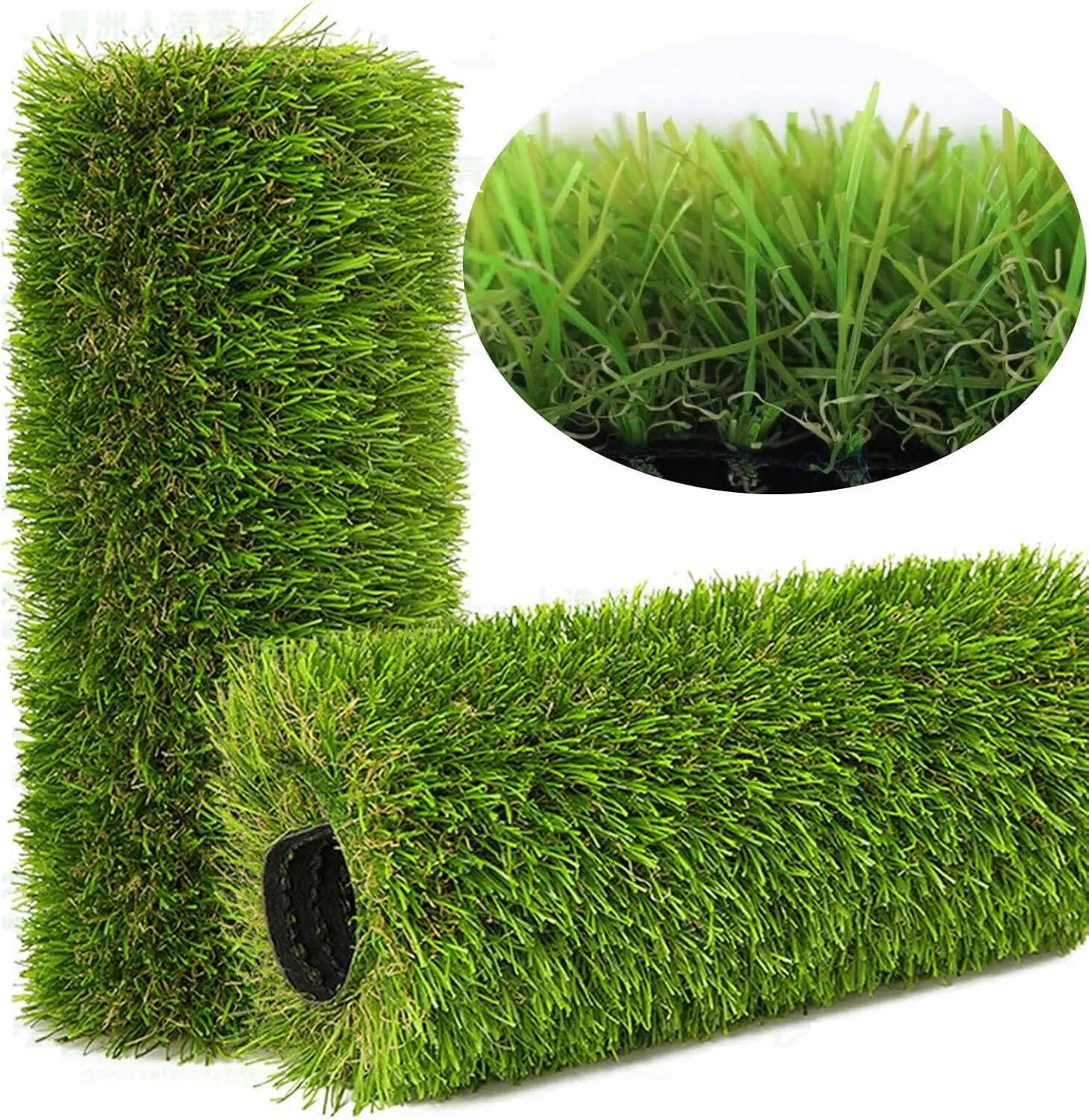 

4FTX10FT Artificial Grass Rug Indoor Outdoor Fake Turf with Drain Holes for Garden Lawn Patio Decor