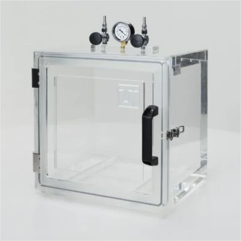 

Vacuum Desiccator Cabinet Acrylic Vacuum Chamber with Front Swing Door Ideal for Degassing Small Parts and Liquids