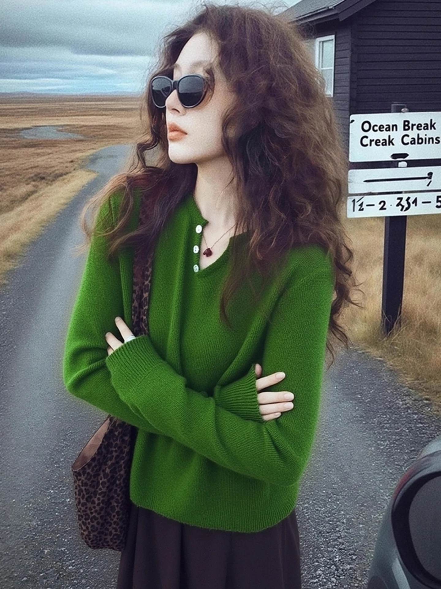 Bequemer langer Sve Camere-Strickpullover in Farbe, lässiger SLE-Winter, faionable Hoodie, weiches Wolloberteil für Damen