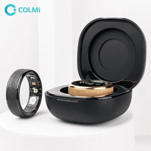 COLMI R10 Anillo inteligente con estuche de carga para hombres y mujeres, monitor de salud y sueño, resistente al agua hasta 5 ATM, modo multideporte