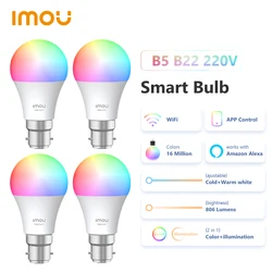 IMOU B5 Bulb Smart Control Lamp B22 Base Dimmable Light Led Lamp Bombilla Colorful Changing Bulb Led 220-240V 9W Decorative Home