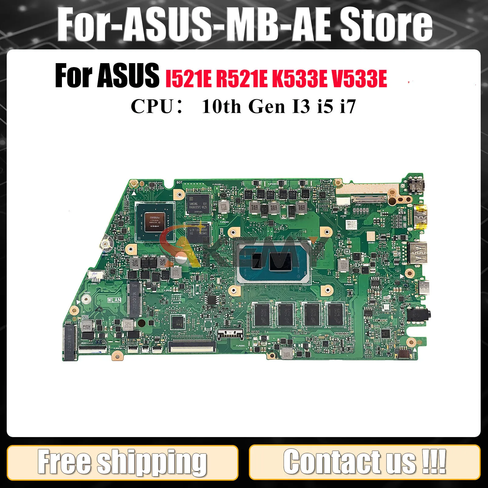 

X521EQ Материнская плата для ноутбука ASUS X521EAY X521E S533E X521EPY K533E R521E I521E X521EQY V533E Материнская плата с 10-го поколения I3 i5 i7