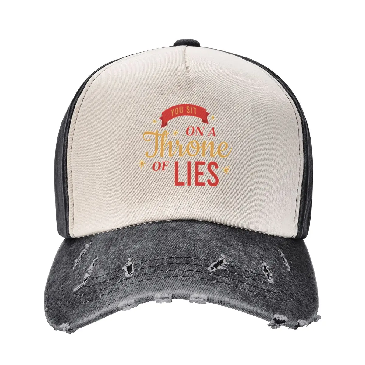 You Sit On A Throne Of Lies Baseball Cap Sunscreen cute Fluffy Hat foam party Hat Men's Luxury Women's