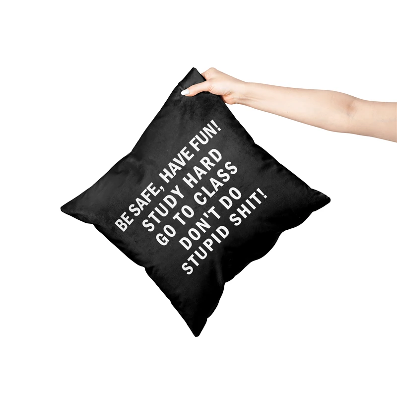 Aertemisi 18'' x 18'' Be Safe Have Fun Go to Class Square Throw Pillow Cushion Covers Cases Pillowcases for Sofa 45cm x 45cm