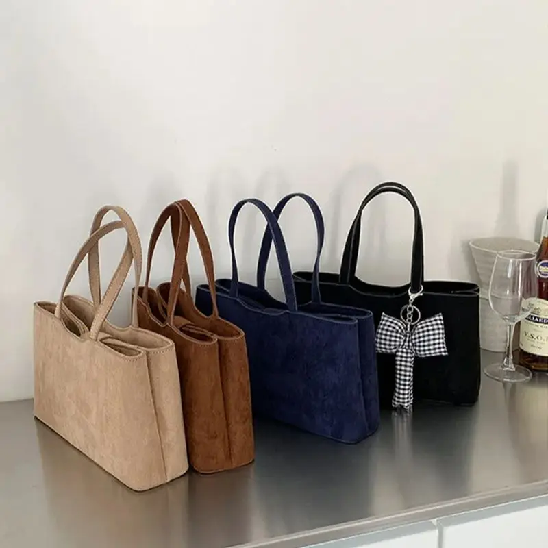 

Женские корейские модные маленькие мягкие сумки и кошельки из искусственной замши, зима 2024, новая трендовая сумка-тоут Y2K, женская сумка на плечо