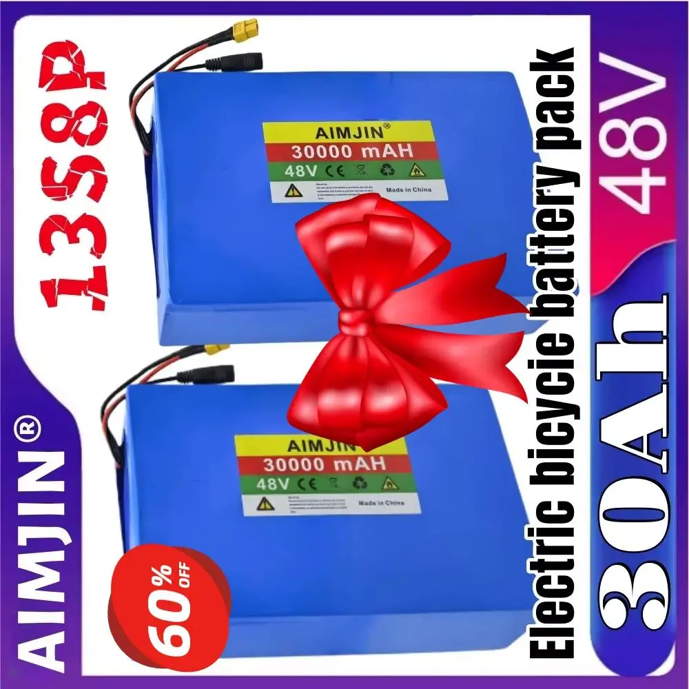 

Оригинальный литиевый аккумулятор 48 В, 30 Ач, 13S8P для моторизованного скутера Citycoco, 30000 мАч, 2000 Вт со встроенным 50 А BMS, высокая емкость